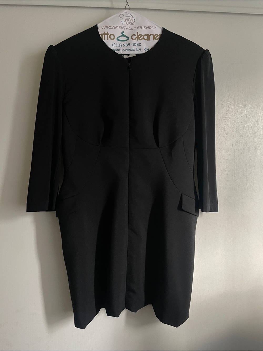 Comme Des Garcons Junya Watanabe S/S 2010 Black Zip Up Blazer Dress sz. L